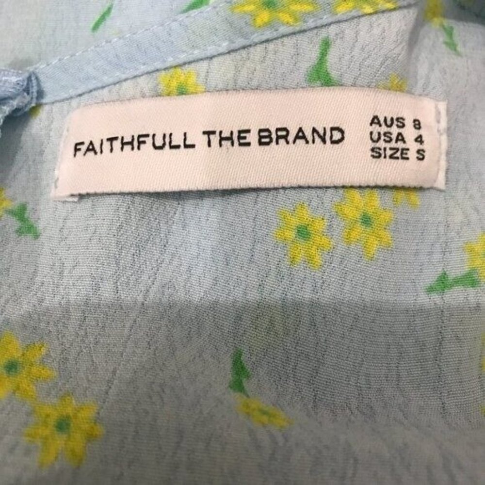 Faithfull The Brand Jean Marie Puff Sleeve Midi Dress - Picture 13 of 13